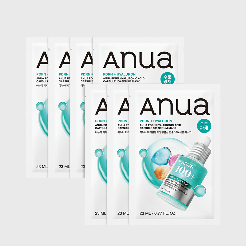 PDRN100ヒアルロン酸セラムマスクパック（7枚入り）– アヌア Anua