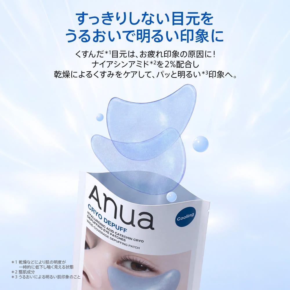 アヌア Anua パッド ヒアルロン酸カテキンクールアイパッチ 2枚入*6EA