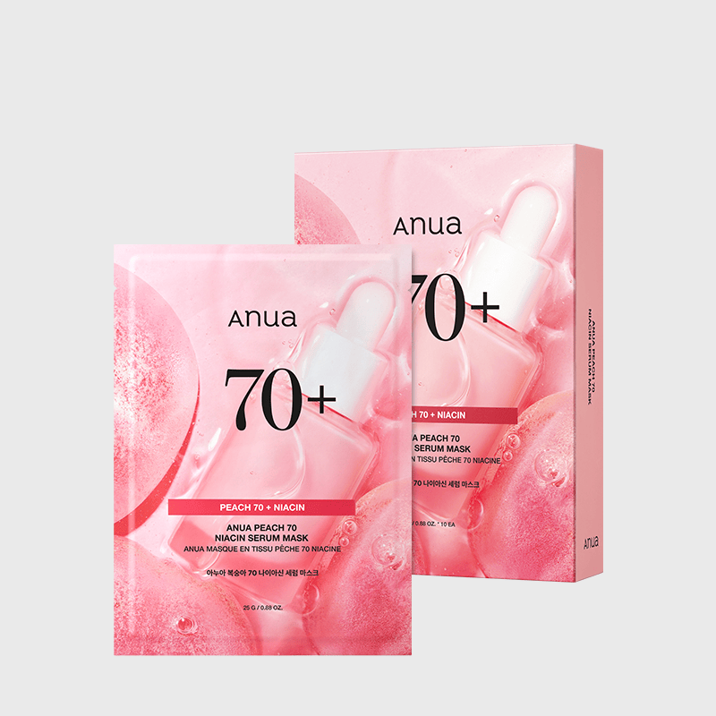 桃70ナイアシンシートマスク 10枚– アヌア Anua
