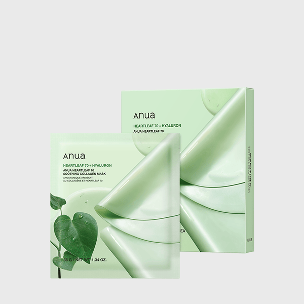 ドクダミ70 スージングコラーゲンマスク（4枚入り） – アヌア Anua