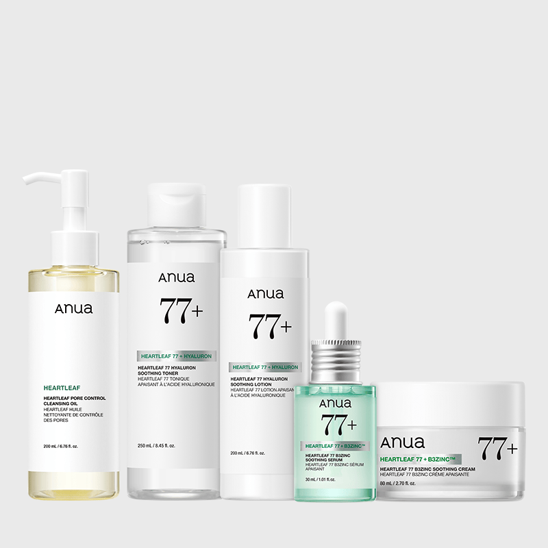 アヌア Anua SET ＼リニューアル／ドクダミスージング5STEPセット (クレンジングオイル+化粧水+美容液+乳液+クリーム) SET1000